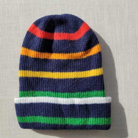 New! J. Crew Ribbed Beanie Hat Super soft Yarn Merino Wool Alpaca Navy NWT - Picture 1 of 4